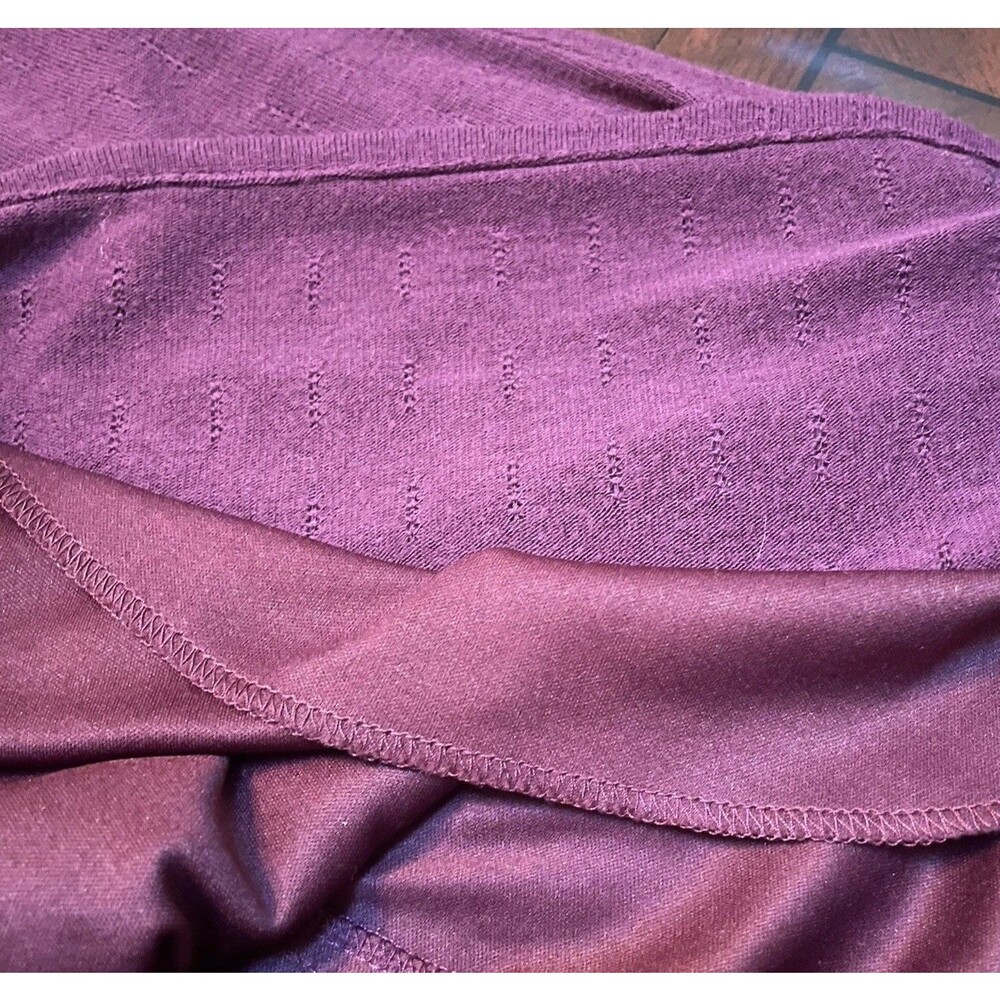 VTG Ruby Rox Y2K Burgundy Knit Empire Waist Babydoll Mini Dress Tie Sz S Gilmore - Picture 10 of 10
